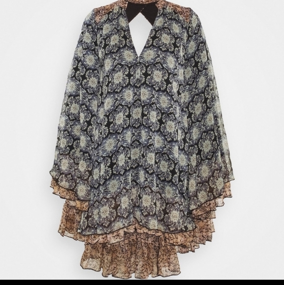 Free People ×  Gabi Tunic Bell Sleeve Swing Dress - Picture 3 of 4